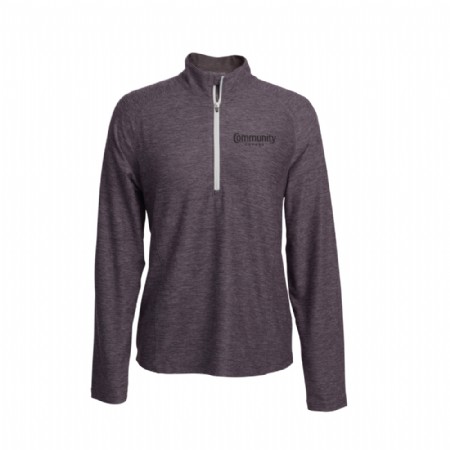 Pebble Beach Ladies Marled Jersey 1/2 Zip Pullover